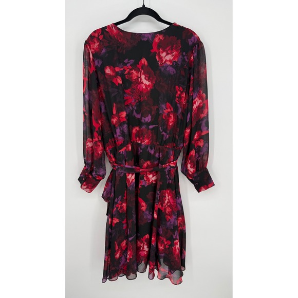 J JASON WU CHIFFON FIT‎ & FLARE MIDI FLORAL DRESS 1X - Picture 12 of 14